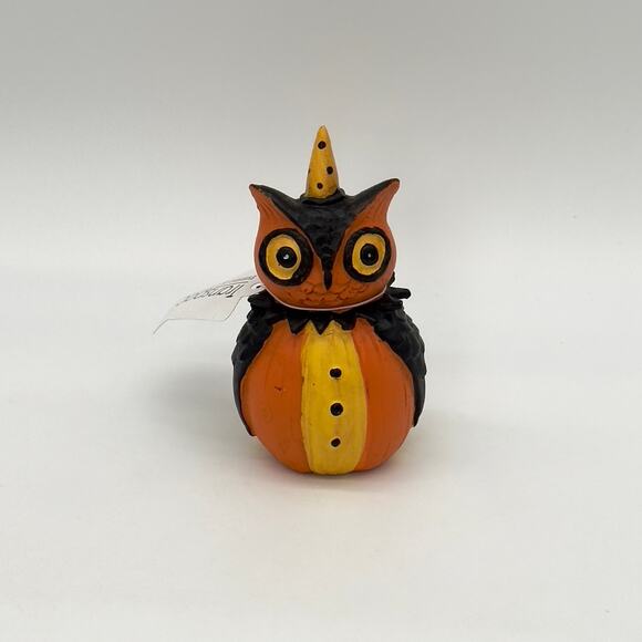 Johanna Parker Pumpkin Peeps Halloween Owl Figurine New - Picture 1 of 7